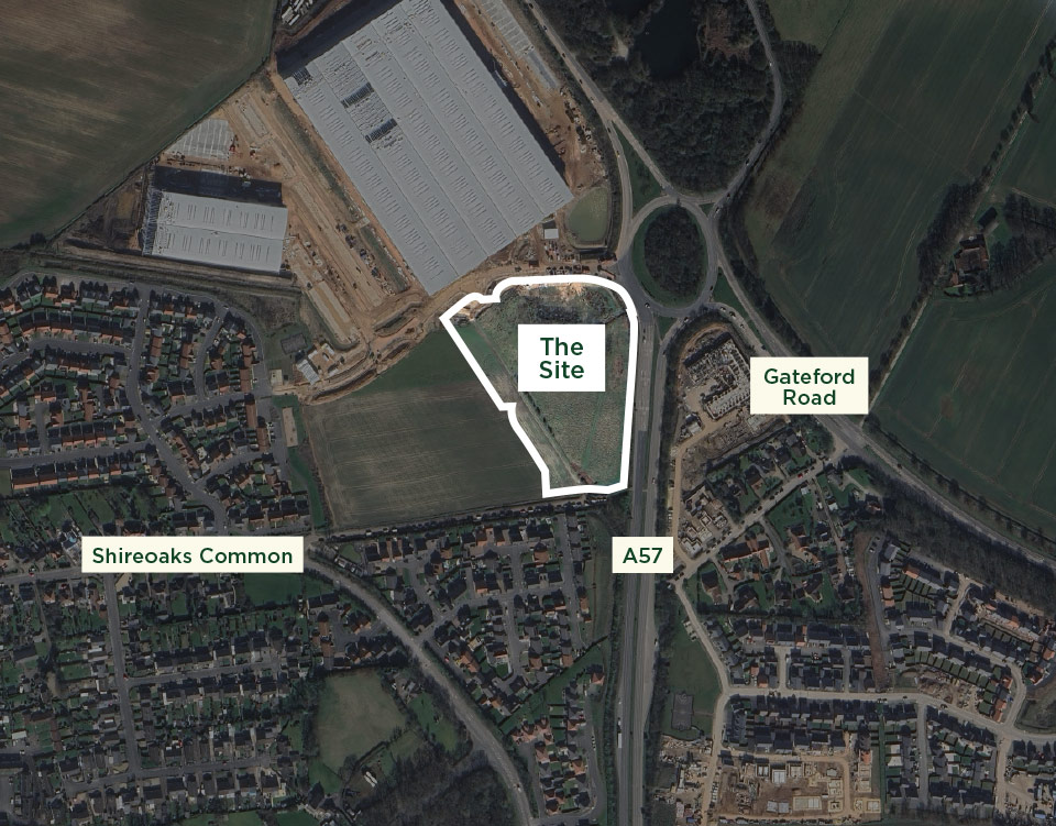 aerial photograph of the site