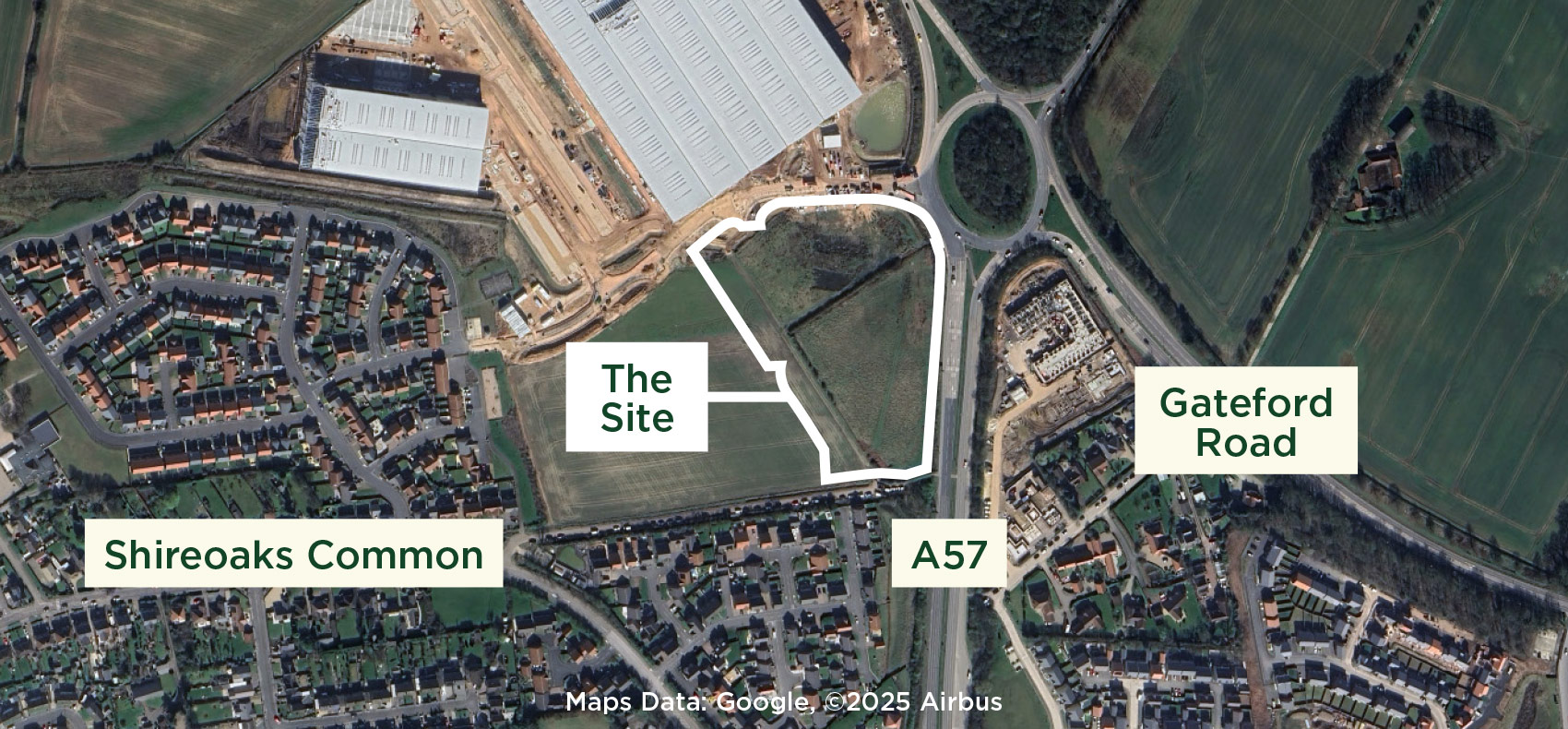 aerial photograph of the site