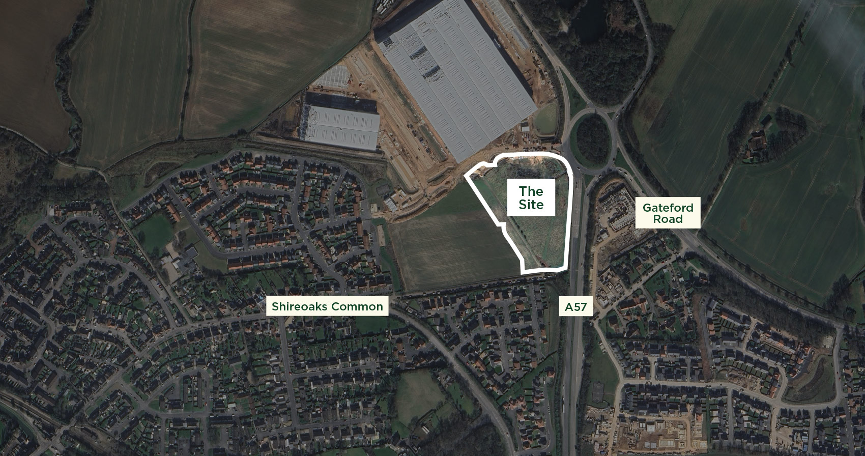 aerial photograph of the site